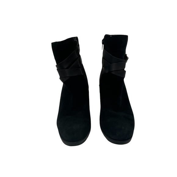 Cougar Black Leather Waterproof Arvida Block Heel Ankle Boots Size 6 Women's - Picture 3 of 11